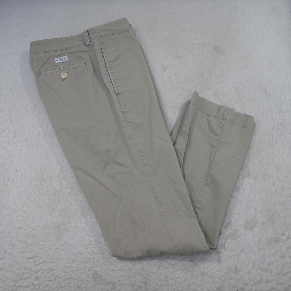Vineyard Vines Slim Fit Club Pant Mens 32x34 Slim Beige Cotton Twill Chino